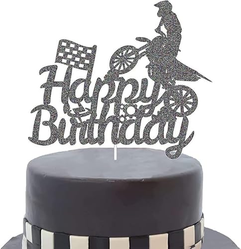 Kuchen Deko Motorrad Kuchen Topper Motorrad Kuchen Dekoration für Motorrad Themed Birthday Party für Kinder Jungen und Mädchen Mann Geburtstag Party Supply (Motor-01) von G-LOVELY'S