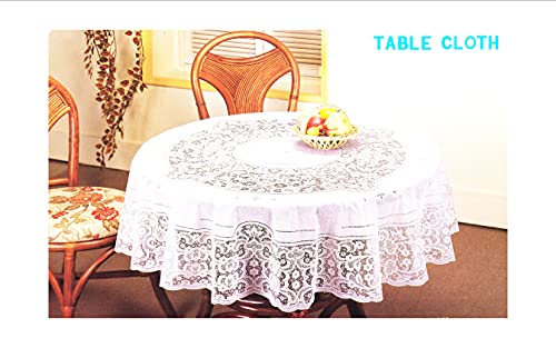 G-S 135 Rund Tischdecke Weiß mit Blumenmotiv Balkon Gartendecke Garten Schutzdecke Decke Vinyl Fleckschutz G-S 135 Rund Tischdecke Weiß mit Blumenmotiv Balkon Gartendecke Garten Schutzdecke Decke Vinyl Fleckschutz von G-S