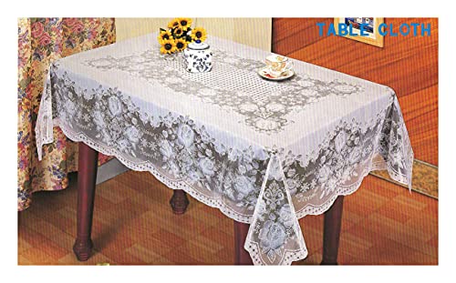 G-S 110x140cm Tischdecke Weiß mit Blumenmotiv Balkon Gartendecke Garten Schutzdecke Decke Vinyl Fleckschutz G-S 110x140cm Tischdecke Weiß mit Blumenmotiv Balkon Gartendecke Garten Schutzdecke Decke Vinyl Fleckschutz von G-S