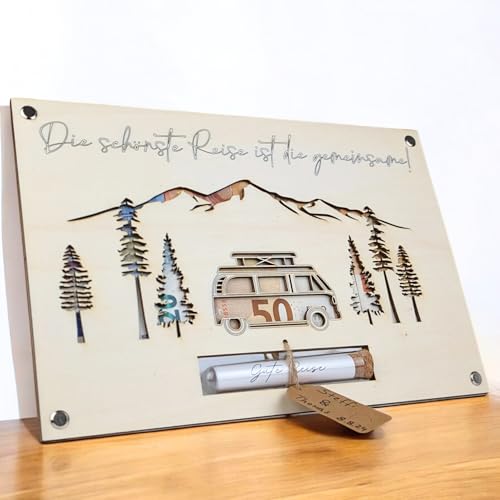 Geldgeschenk Hochzeit Camper aus Holz | Einzigartiges Hochzeitsgeschenk für Brautpaar | Paargeschenk | Hochzeits-Geldgeschenk | Flitterwochen-Geschenk | Personalisierbar im Reagenzglas Geldgeschenk Hochzeit Camper aus Holz | Einzigartiges Hochzeitsgeschenk für Brautpaar | Paargeschenk | Hochzeits-Geldgeschenk | Flitterwochen-Geschenk | Personalisierbar im Reagenzglas von G U T H E Lifestyle