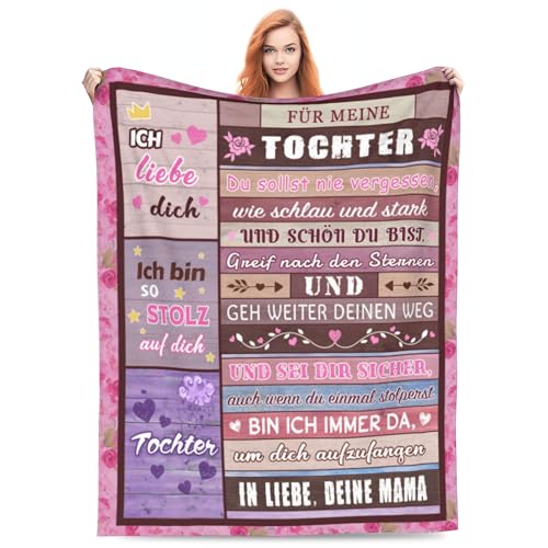 G-dake Tochter Geschenke von Mama, Kuscheldecke für Meine Tochter Geschenk Mutter Tochter Decke mit Spruch Geschenkideen für Geburtstag Weihnachten Geburtstagsgeschenk, 150x200cm G-dake Tochter Geschenke von Mama, Kuscheldecke für Meine Tochter Geschenk Mutter Tochter Decke mit Spruch Geschenkideen für Geburtstag Weihnachten Geburtstagsgeschenk, 150x200cm von G-dake