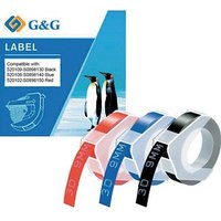 3 G&G Prägebänder 3D S0898130/140/150 20623, 9 mm farbig sortiert von G&G