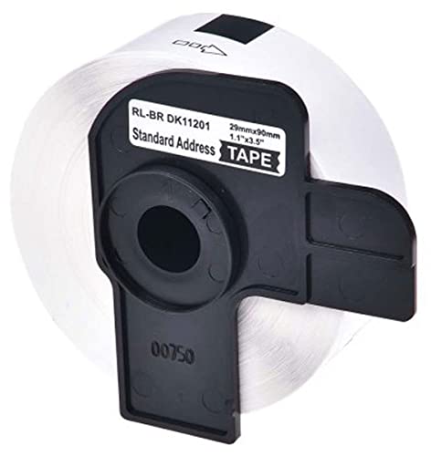 G&G Etiketten Rolle Kompatibel ersetzt Brother DK-11201 90 x 29 mm Papier Weiß 400 St. Permanent haftend Adress-Etikett von G&G