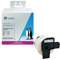 G&G Etikettenrollen für Etikettendrucker weiß, 29,0 x 62,0 mm, 1 x 800,0 Etiketten von G&G