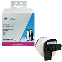 G&G Etikettenrollen für Etikettendrucker weiß, 62,0 mm x 30,4 m, 1 x 1000 Etiketten von G&G