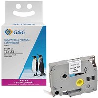 G&G Schriftband ersetzt Brother TZe-231 14952, 12,0 mm schwarz auf weiß G&G Schriftband ersetzt Brother TZe-231 14952, 12,0 mm schwarz auf weiß von G&G