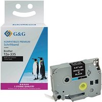 G&G Schriftband Brother TZe-335 15558, 12,0 mm weiß auf schwarz G&G Schriftband Brother TZe-335 15558, 12,0 mm weiß auf schwarz von G&G