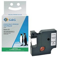 G&G Schriftband D1 ersetzt Dymo 45013/S0720530 10286, 12,0 mm schwarz auf weiß G&G Schriftband D1 ersetzt Dymo 45013/S0720530 10286, 12,0 mm schwarz auf weiß von G&G