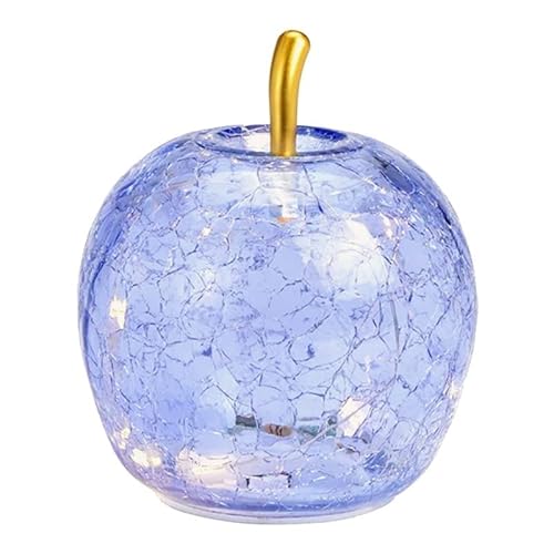 G. Wurm Dekoleuchte Apfel (XS) Glas, helllila, Apfel Lampe mit LED Lichterkette, Dekolampe, Tischleuchte, Apfellampe von G. Wurm