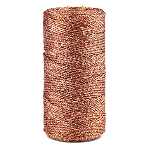G2PLUS 1.5MM Roségold Metallic Kordel,100M Nicht Elastisch Kordelband Schnur, DIY Bastelschnur zum Handwerk Hochzeit Dekorieren oder Verpacken G2PLUS 1.5MM Roségold Metallic Kordel,100M Nicht Elastisch Kordelband Schnur, DIY Bastelschnur zum Handwerk Hochzeit Dekorieren oder Verpacken von G2PLUS
