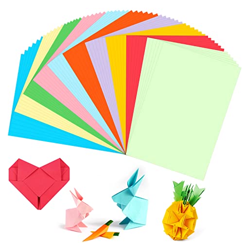 100 Blatt A4 Buntpapier, 100 g/m² Kopierpapier Papier, Bastel-Papier zum DIY, Basteln Papierblumen, Durchzeichnen und Skizzieren von G2PLUS
