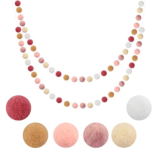 G2PLUS Rosa und Grau Filzkugeln Girlanden: 2 Stück Handgemachte Pompom Girlande mit 60 Stück Pompom zum Dekorieren im Baby- oder Kinderzimmer or Geburtstagsfeier G2PLUS Rosa und Grau Filzkugeln Girlanden: 2 Stück Handgemachte Pompom Girlande mit 60 Stück Pompom zum Dekorieren im Baby- oder Kinderzimmer or Geburtstagsfeier von G2PLUS