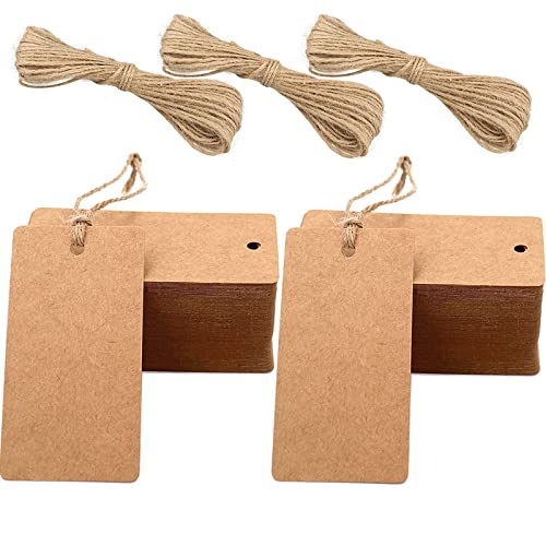 G2PLUS 200 Stk Geschenkanhänger Groß, 300g/m² Kraftpapier Etiketten Tags, 4.5 x 9 CM Geschenkanhänger Anhänger Etiketten mit Jute-Schnur G2PLUS 200 Stk Geschenkanhänger Groß, 300g/m² Kraftpapier Etiketten Tags, 4.5 x 9 CM Geschenkanhänger Anhänger Etiketten mit Jute-Schnur von G2PLUS
