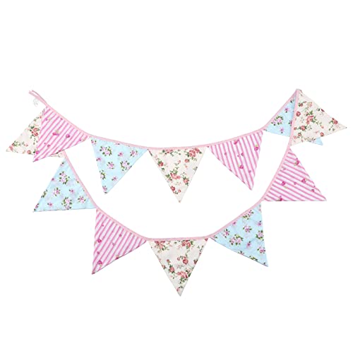 G2PLUS Rosa und Blau Stoff Wimpel Girlande, 3.3M Doppelseitig Stoffgirlande, Baumwolle Wimpelkette Junge, 12stk Stoff Wimpeln für Kinderzimmer Kindergeburtstagsfeier oder Draußen Party G2PLUS Rosa und Blau Stoff Wimpel Girlande, 3.3M Doppelseitig Stoffgirlande, Baumwolle Wimpelkette Junge, 12stk Stoff Wimpeln für Kinderzimmer Kindergeburtstagsfeier oder Draußen Party von G2PLUS