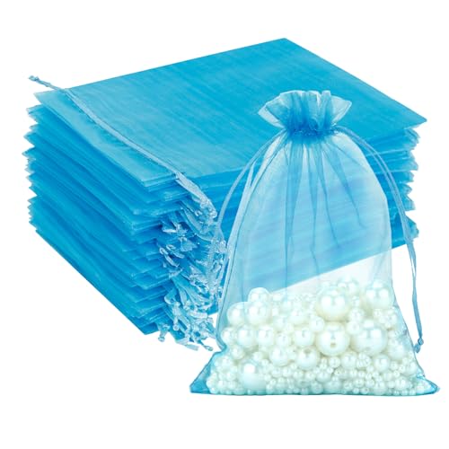 G2PLUS 100 Stück Blau Organzasäckchen, 13x18 CM Groß Geschenk Organzabeutel, Hochzeit Organza-Beutelchen mit Kordelzug Sie als Hochzeit Bonbonsbeutel, Schmuckbeutel, Geschenkbeutel G2PLUS 100 Stück Blau Organzasäckchen, 13x18 CM Groß Geschenk Organzabeutel, Hochzeit Organza-Beutelchen mit Kordelzug Sie als Hochzeit Bonbonsbeutel, Schmuckbeutel, Geschenkbeutel von G2PLUS