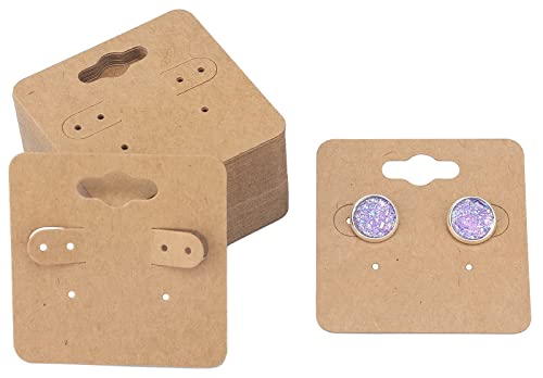 G2PLUS 100 Stück Klein Ohrringe Displaykarten - Sechs Löcher Ohrringkarten Kraftpapier - 5 CM Earrings Kartenhalter für Schmuck, Ohrstecker und Ohrringe von G2PLUS
