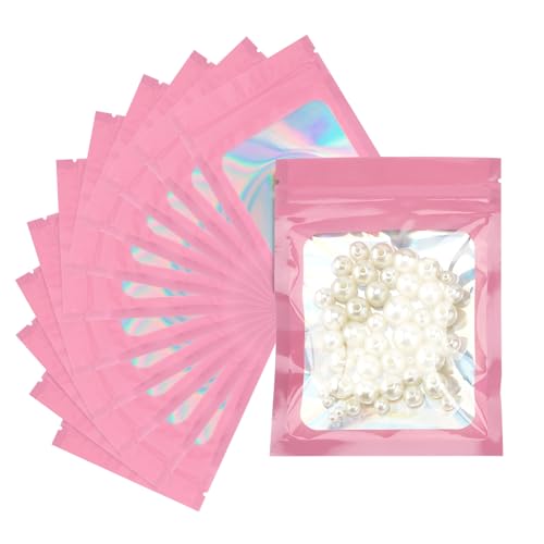 G2PLUS 7x10cm Kleine Holografische Beutel, Rosa Mylar Folienbeutel,100 Stück Verschließbare Plastiktüten, Druckverschlussbeutel Verwendet für die Lagerung von Süßigkeiten/Proben G2PLUS 7x10cm Kleine Holografische Beutel, Rosa Mylar Folienbeutel,100 Stück Verschließbare Plastiktüten, Druckverschlussbeutel Verwendet für die Lagerung von Süßigkeiten/Proben von G2PLUS