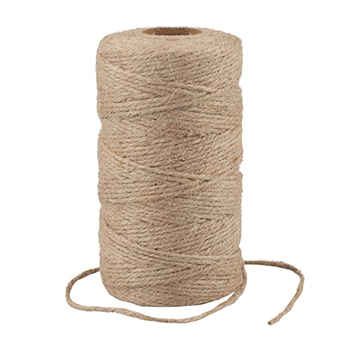 G2PLUS 100M Braun Juteschnur, 2MM Jute Schnur für Garten, 3-Lagig Bastelschnur für Basteln, Jute Dekokordel für DIY Kunstgewerbe Gartenarbeit von G2PLUS