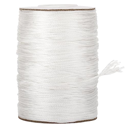 G2PLUS 100M Nylonschnur Nylonfaden Satin geflochtene Schnur,Unelastische Raffrollo Schnur Weiß,Geflochtene Lift Shade Cord,Schnur 1.5mm Reißfest für Blind Schatten und Halskette,Armbänder G2PLUS 100M Nylonschnur Nylonfaden Satin geflochtene Schnur,Unelastische Raffrollo Schnur Weiß,Geflochtene Lift Shade Cord,Schnur 1.5mm Reißfest für Blind Schatten und Halskette,Armbänder von G2PLUS