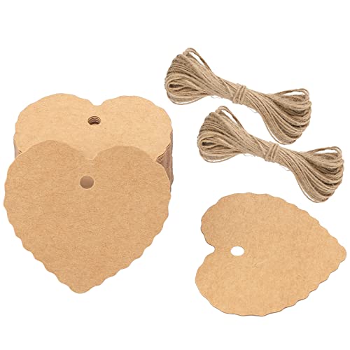 G2PLUS 100Stk. Herz Geschenkanhänger, Braun Kraftpapier Etiketten Tags 300g/m² Anhänger Etiketten mit Schnur for Valentinstag Hochzeit Geschenke G2PLUS 100Stk. Herz Geschenkanhänger, Braun Kraftpapier Etiketten Tags 300g/m² Anhänger Etiketten mit Schnur for Valentinstag Hochzeit Geschenke von G2PLUS