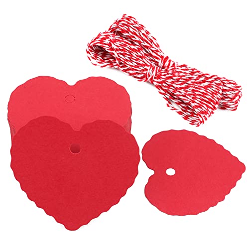 G2PLUS 100Stk. Herz Geschenkanhänger, Rot Kraftpapier Etiketten Tags 300g/m² Anhänger Etiketten mit Schnur for Muttertag Valentinstag Hochzeit Geschenke G2PLUS 100Stk. Herz Geschenkanhänger, Rot Kraftpapier Etiketten Tags 300g/m² Anhänger Etiketten mit Schnur for Muttertag Valentinstag Hochzeit Geschenke von G2PLUS