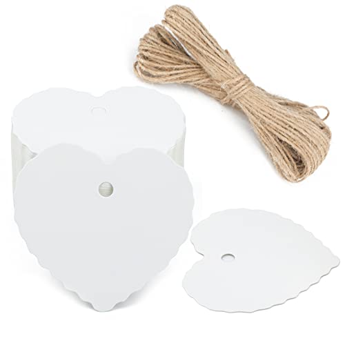 G2PLUS 100Stk. Herz Geschenkanhänger, Weiß Kraftpapier Etiketten Tags 300g/m² Anhänger Etiketten mit Schnur for Muttertag Valentinstag Hochzeit Geschenke G2PLUS 100Stk. Herz Geschenkanhänger, Weiß Kraftpapier Etiketten Tags 300g/m² Anhänger Etiketten mit Schnur for Muttertag Valentinstag Hochzeit Geschenke von G2PLUS