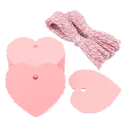 G2PLUS 100Stk. Herz Geschenkanhänger,Rosa Kraftpapier Etiketten Tags 300g/m² Anhänger Etiketten mit Schnur for Muttertag Valentinstag Hochzeit Geschenke G2PLUS 100Stk. Herz Geschenkanhänger,Rosa Kraftpapier Etiketten Tags 300g/m² Anhänger Etiketten mit Schnur for Muttertag Valentinstag Hochzeit Geschenke von G2PLUS