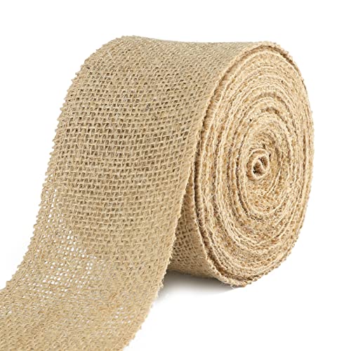 G2PLUS 10M Juteband Burlap Band Vintage 8CM Sackleinen Band Dekoband Deko Juteband für DIY Handwerk Weihnachten Deko Hochzeit Party von G2PLUS