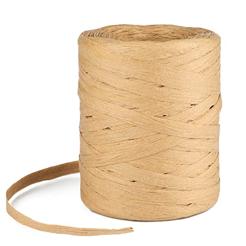 G2PLUS 200M Bast Band Naturbast Papierband,Raffia Papierschnur Geschenkband Papier Packschnur für handwerksprojekte,Geschenkverpackung von G2PLUS