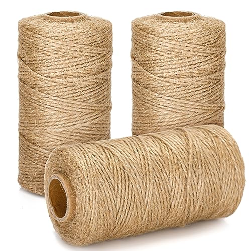 G2PLUS 300M Braun Juteschnur, 1.5MM Jute Schnur für Garten, 3-Lagig Bastelschnur für Basteln, Jute Dekokordel für DIY Kunstgewerbe Gartenarbeit von G2PLUS