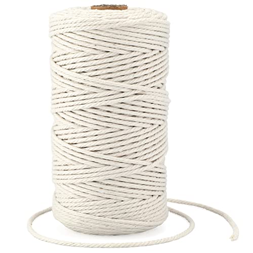 G2PLUS 3MM Beige Makramee Garn Baumwollgarn, 100 M Baumwollfaden Baumwollkordel, 4 Ply Bastelschnur Deko Kordel Bindfäden Perfekt für DIY Kunstgewerbe Gartenarbeit G2PLUS 3MM Beige Makramee Garn Baumwollgarn, 100 M Baumwollfaden Baumwollkordel, 4 Ply Bastelschnur Deko Kordel Bindfäden Perfekt für DIY Kunstgewerbe Gartenarbeit von G2PLUS