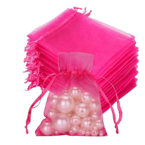 G2PLUS Rosenrot Organzasäckchen, 7x9cm Kleine Geschenk Organzabeutel, 50 Stück Organza-Beutelchen mit Kordelzug Sie als Hochzeit Bonbonsbeutel, Schmuckbeutel, Geschenkbeutel G2PLUS Rosenrot Organzasäckchen, 7x9cm Kleine Geschenk Organzabeutel, 50 Stück Organza-Beutelchen mit Kordelzug Sie als Hochzeit Bonbonsbeutel, Schmuckbeutel, Geschenkbeutel von G2PLUS