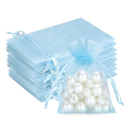 G2PLUS Baby Blau Organzasäckchen Klein, 7x9cm Klein Geschenk Organzabeutel, Organza Säckchen, 50 Stück Organza-Beutelchen mit Kordelzug Sie als Hochzeit Bonbonsbeutel,Schmuckbeutel G2PLUS Baby Blau Organzasäckchen Klein, 7x9cm Klein Geschenk Organzabeutel, Organza Säckchen, 50 Stück Organza-Beutelchen mit Kordelzug Sie als Hochzeit Bonbonsbeutel,Schmuckbeutel von G2PLUS