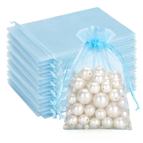 G2PLUS Babyblau Organzasäckchen, 10x15cm Geschenk Organzabeutel, Organza Säckchen, 100 Stück Organza-Beutelchen mit Kordelzug Sie als Hochzeit Bonbonsbeutel,Schmuckbeutel G2PLUS Babyblau Organzasäckchen, 10x15cm Geschenk Organzabeutel, Organza Säckchen, 100 Stück Organza-Beutelchen mit Kordelzug Sie als Hochzeit Bonbonsbeutel,Schmuckbeutel von G2PLUS