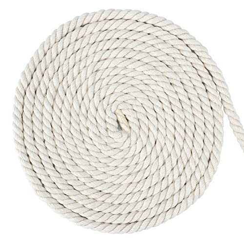 G2PLUS 8mm Beige Baumwollkordel, 20m Dicke Baumwollseil, Seil aus Baumwolle, Baumwolle Seil zum Adventskalender Handwerk Basteln G2PLUS 8mm Beige Baumwollkordel, 20m Dicke Baumwollseil, Seil aus Baumwolle, Baumwolle Seil zum Adventskalender Handwerk Basteln von G2PLUS