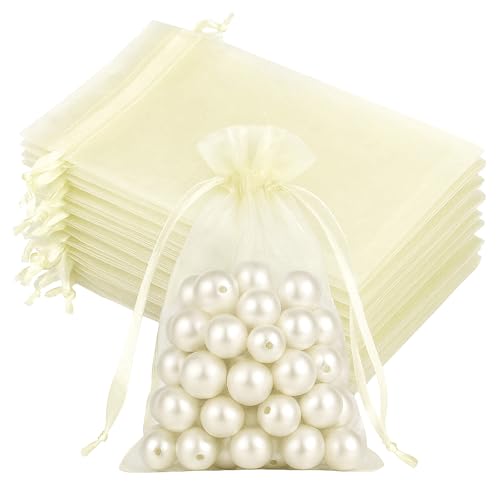 G2PLUS Creme Organzasäckchen10x15cm: 50 Stück Geschenk Organzabeutel, Organza-Beutelchen mit Kordelzug Sie als Hochzeit Bonbonsbeutel, Schmuckbeutel, Geschenkbeutel G2PLUS Creme Organzasäckchen10x15cm: 50 Stück Geschenk Organzabeutel, Organza-Beutelchen mit Kordelzug Sie als Hochzeit Bonbonsbeutel, Schmuckbeutel, Geschenkbeutel von G2PLUS
