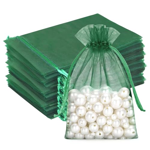 G2PLUS Dunkelgrün Organzasäckchen Groß 13x18cm: 50 Stück Geschenk Organzabeutel, Organza-Beutelchen mit Kordelzug Sie als Hochzeit Bonbonsbeutel,Schmuckbeutel G2PLUS Dunkelgrün Organzasäckchen Groß 13x18cm: 50 Stück Geschenk Organzabeutel, Organza-Beutelchen mit Kordelzug Sie als Hochzeit Bonbonsbeutel,Schmuckbeutel von G2PLUS