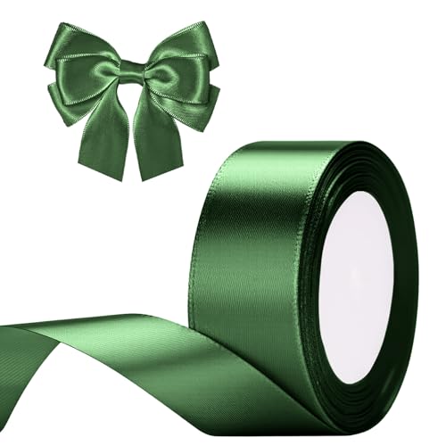 G2PLUS Dunkelgrün Satinband 50mm, Breit Dekoration Geschenkband, 22m Schleifenband zum Bastel, Dunkelgrün Satin Dekoband für Geschenkverpackung, Dekoration G2PLUS Dunkelgrün Satinband 50mm, Breit Dekoration Geschenkband, 22m Schleifenband zum Bastel, Dunkelgrün Satin Dekoband für Geschenkverpackung, Dekoration von G2PLUS