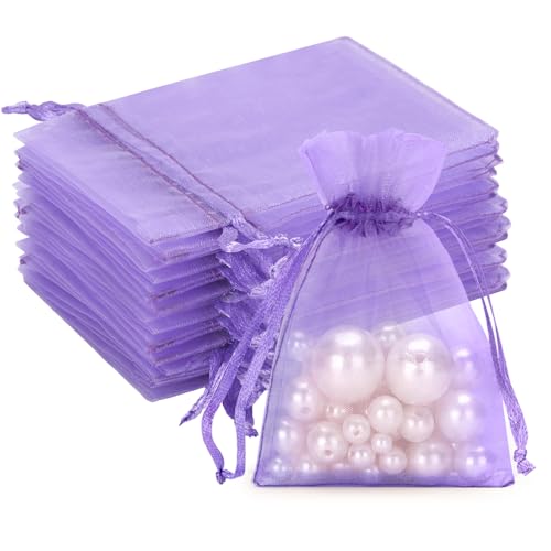 G2PLUS Flieder Organzasäckchen Klein, 7x9cm Geschenk Organzabeutel, Organza Säckchen, 50 Stück Organza-Beutelchen mit Kordelzug Sie als Hochzeit Bonbonsbeutel,Schmuckbeutel G2PLUS Flieder Organzasäckchen Klein, 7x9cm Geschenk Organzabeutel, Organza Säckchen, 50 Stück Organza-Beutelchen mit Kordelzug Sie als Hochzeit Bonbonsbeutel,Schmuckbeutel von G2PLUS