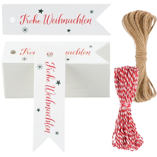 G2PLUS Klein Frohe Weihnachten Geschenkanhänger, Weiß Weihnachten Anhänger Geschenk,100 Stk Weihnachten Etiketten, 2x7CM Weihnachtsanhänger Papier zum Geschenke oder Weihnachten Adventkalender Deko G2PLUS Klein Frohe Weihnachten Geschenkanhänger, Weiß Weihnachten Anhänger Geschenk,100 Stk Weihnachten Etiketten, 2x7CM Weihnachtsanhänger Papier zum Geschenke oder Weihnachten Adventkalender Deko von G2PLUS