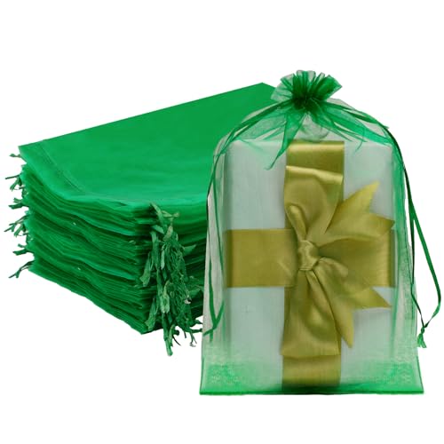 G2PLUS Grün Organzasäckchen Groß, 20x30cm Hochzeit Geschenk Organzabeutel, 50 Stück Organza-Beutelchen mit Kordelzug Sie als Hochzeit Bonbonsbeutel, Schmuckbeutel, Geschenkbeutel G2PLUS Grün Organzasäckchen Groß, 20x30cm Hochzeit Geschenk Organzabeutel, 50 Stück Organza-Beutelchen mit Kordelzug Sie als Hochzeit Bonbonsbeutel, Schmuckbeutel, Geschenkbeutel von G2PLUS