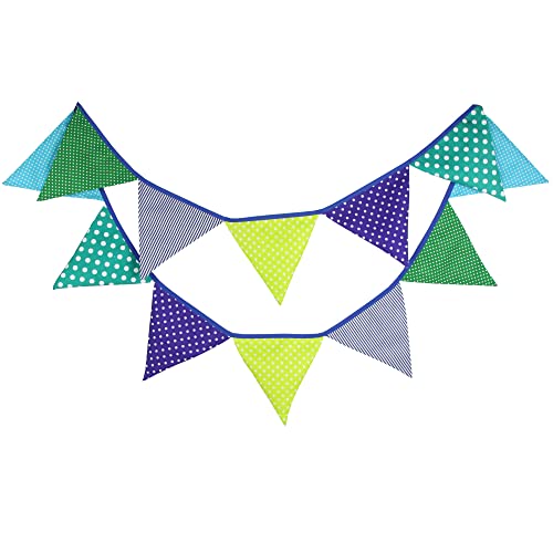 G2PLUS Grün und Blau Stoff Wimpelkette, Doppelseitig Stoff Wimpel Girlande, 3.3M Wimpelkette Stoffgirlande mit 12stk Girlande Wimpeln für Kinderzimmer Drinnen & Draußen Party G2PLUS Grün und Blau Stoff Wimpelkette, Doppelseitig Stoff Wimpel Girlande, 3.3M Wimpelkette Stoffgirlande mit 12stk Girlande Wimpeln für Kinderzimmer Drinnen & Draußen Party von G2PLUS