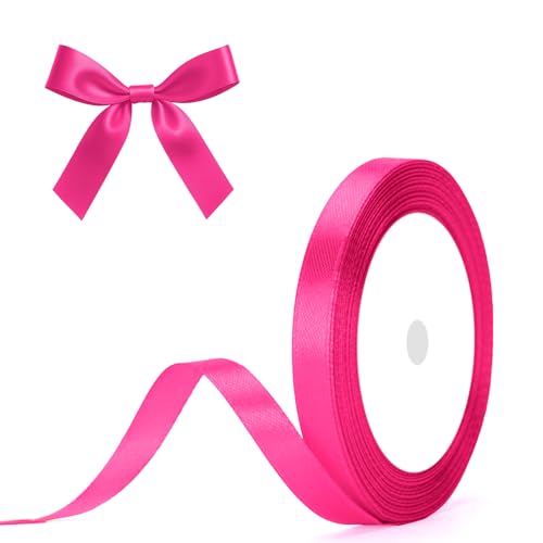 G2PLUS Heißes Rosa Satinband 10mm: Dekoration Geschenkband, 22m Schleifenband zum Bastel, Dekoband für Geschenkverpackung, Dekoration G2PLUS Heißes Rosa Satinband 10mm: Dekoration Geschenkband, 22m Schleifenband zum Bastel, Dekoband für Geschenkverpackung, Dekoration von G2PLUS