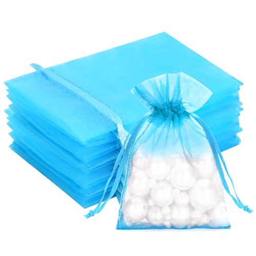G2PLUS Hellblau Organzasäckchen 7x9cm: 50 Stück Kleine Geschenk Organzabeutel, Organza-Beutelchen mit Kordelzug Sie als Hochzeit Bonbonsbeutel, Schmuckbeutel, Geschenkbeutel G2PLUS Hellblau Organzasäckchen 7x9cm: 50 Stück Kleine Geschenk Organzabeutel, Organza-Beutelchen mit Kordelzug Sie als Hochzeit Bonbonsbeutel, Schmuckbeutel, Geschenkbeutel von G2PLUS