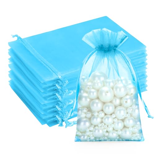 G2PLUS Hellblau Organzasäckchen10x15cm: 50 Stück Geschenk Organzabeutel, Organza-Beutelchen mit Kordelzug Sie als Hochzeit Bonbonsbeutel, Schmuckbeutel, Geschenkbeutel G2PLUS Hellblau Organzasäckchen10x15cm: 50 Stück Geschenk Organzabeutel, Organza-Beutelchen mit Kordelzug Sie als Hochzeit Bonbonsbeutel, Schmuckbeutel, Geschenkbeutel von G2PLUS