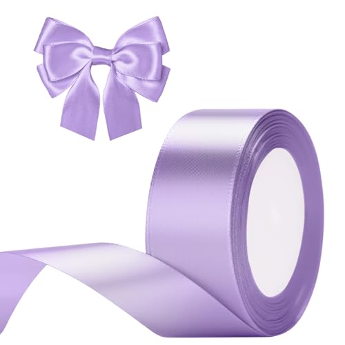 G2PLUS Hellviolett Satinband 40mm, Breit Dekoration Geschenkband, 22m Schleifenband zum Bastel, Hellviolett Satin Dekoband für Geschenkverpackung, Dekoration G2PLUS Hellviolett Satinband 40mm, Breit Dekoration Geschenkband, 22m Schleifenband zum Bastel, Hellviolett Satin Dekoband für Geschenkverpackung, Dekoration von G2PLUS