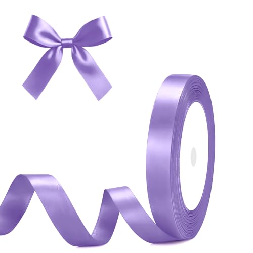 G2PLUS Hellviolett Satinband 10mm: Dekoration Geschenkband, 22m Schleifenband zum Bastel, Dekoband für Geschenkverpackung, Dekoration von G2PLUS