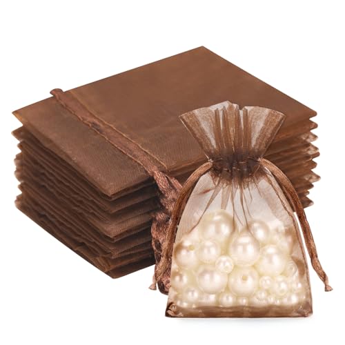 G2PLUS Kaffeebraun Organzasäckchen 7x9cm: 50 Stück Kleine Geschenk Organzabeutel, Organza-Beutelchen mit Kordelzug Sie als Hochzeit Bonbonsbeutel, Schmuckbeutel, Geschenkbeutel G2PLUS Kaffeebraun Organzasäckchen 7x9cm: 50 Stück Kleine Geschenk Organzabeutel, Organza-Beutelchen mit Kordelzug Sie als Hochzeit Bonbonsbeutel, Schmuckbeutel, Geschenkbeutel von G2PLUS