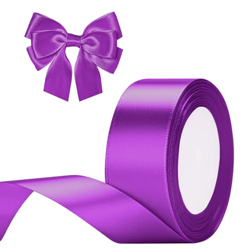 G2PLUS Lila Satinband 40mm, Breit Dekoration Geschenkband, 22m Schleifenband zum Bastel, Lila Satin Dekoband für Geschenkverpackung, Dekoration G2PLUS Lila Satinband 40mm, Breit Dekoration Geschenkband, 22m Schleifenband zum Bastel, Lila Satin Dekoband für Geschenkverpackung, Dekoration von G2PLUS