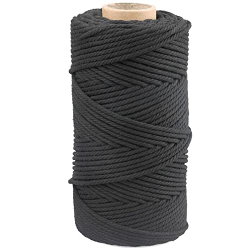 G2PLUS Makramee Garn 4mm, 100m Schwarz Baumwollgarn Baumwollkordel Baumwollschnur Kordel-Strickarbeiten Kettgarn für DIY Handwerk Basteln Wand Aufhängung Pflanze Aufhänger G2PLUS Makramee Garn 4mm, 100m Schwarz Baumwollgarn Baumwollkordel Baumwollschnur Kordel-Strickarbeiten Kettgarn für DIY Handwerk Basteln Wand Aufhängung Pflanze Aufhänger von G2PLUS